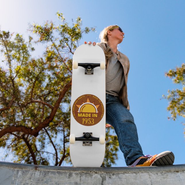 Skateboard MADE EN 1953 regalo de cumpleaños divertido (Exterior 1)