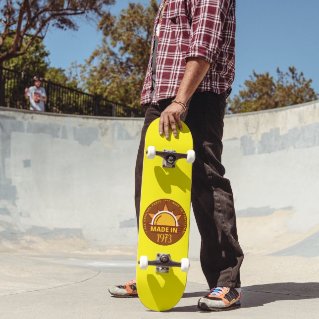 Skateboard MADE EN 1973 regalo de cumpleaños divertido (Exterior 2)