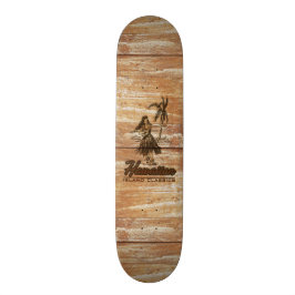 Skateboard Madera hawaiana de la cabaña de la resaca falsa