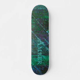 Skateboard Madera Tradicional Rústica Verde Personalizada
