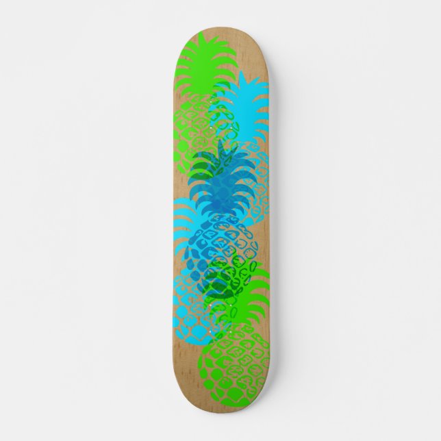 Skateboard Madera tropical hawaiana de la piña de Momona (Anverso )