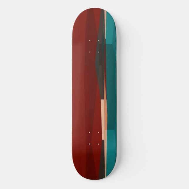 Skateboard Madera y turquesa (Anverso)