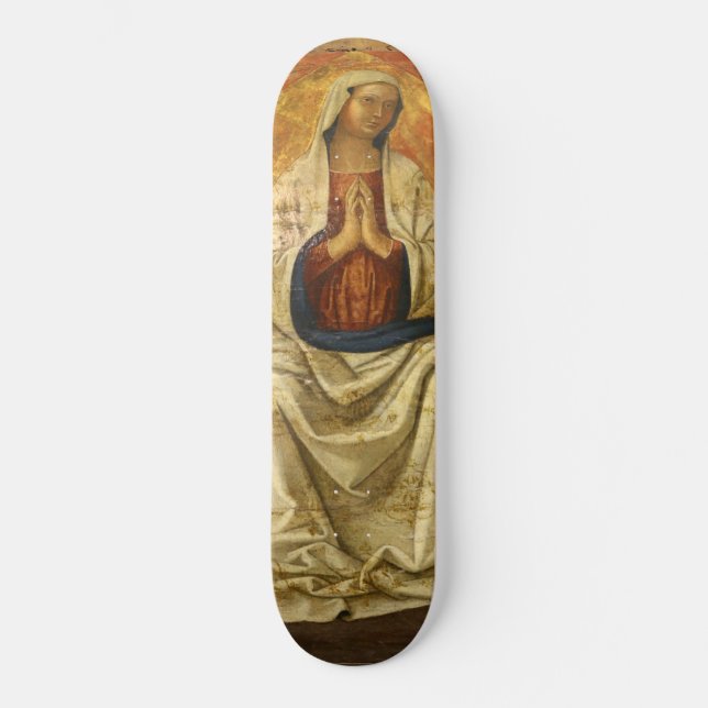 Skateboard Madonna en Gloria (Virgen María Enstronada) (Anverso)