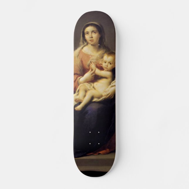 Skateboard Madonna y niño - Virgen María - Murillo (Anverso)