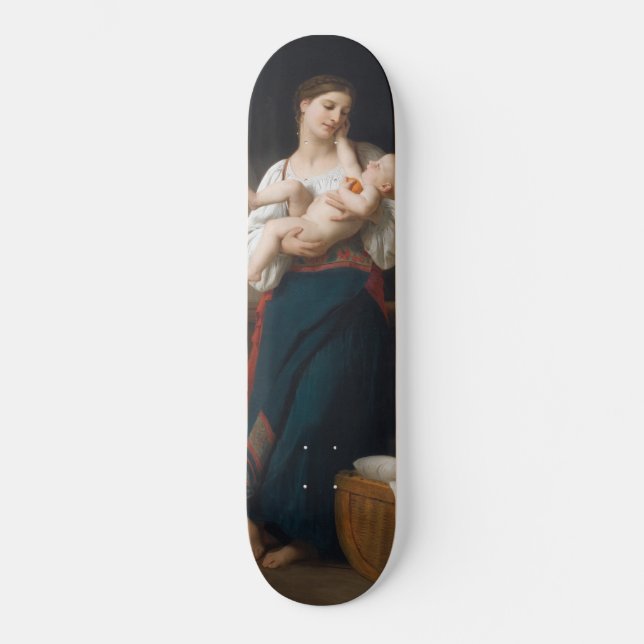 Skateboard Madre e hijo (por Bouguereau) (Anverso)
