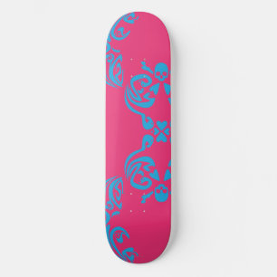 Skateboard Magenta-Aguamarina del damasco