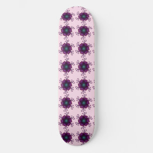 Skateboard Magenta Floral en Flor   Flor Botánica Moderna 