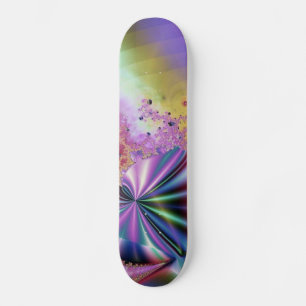 Skateboard Mágica fractal metálica rosa