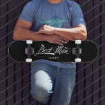 Skateboard Magnífica tipografía retro negra para hombre más g<br><div class="desc">Magnífica tipografía de época retro blanco y negro Best Man Groomsmen patineta personalizada con nombre de elección personalizado.</div>