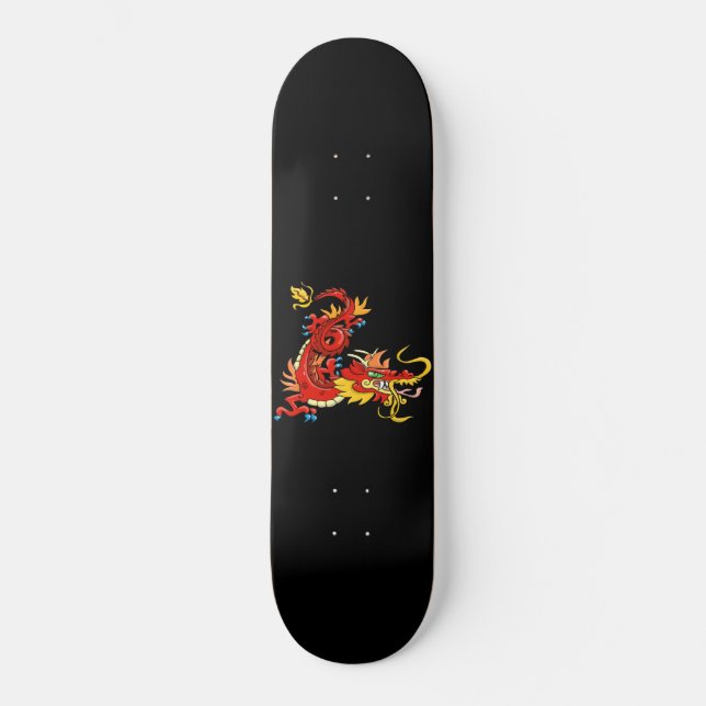 Skateboard Magnífico Dragón Oriental (Anverso)
