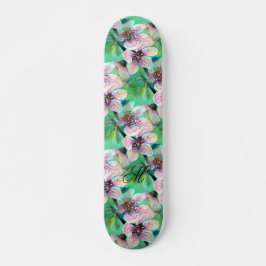 Skateboard Magnífico monograma japonés del cerezo Sakura