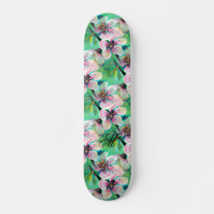 Skateboard Magnífico monograma japonés del cerezo Sakura