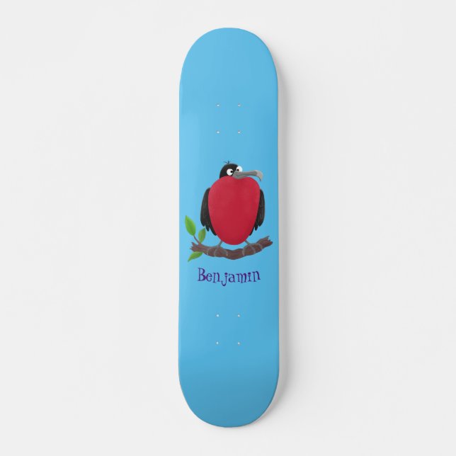 Skateboard Magnífico personalizado de pájaro fragata (Anverso )