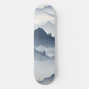 Skateboard Majestic Mountain Landscape