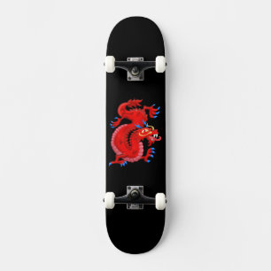 Skateboard Majestic Red Oriental Dragon Skboard
