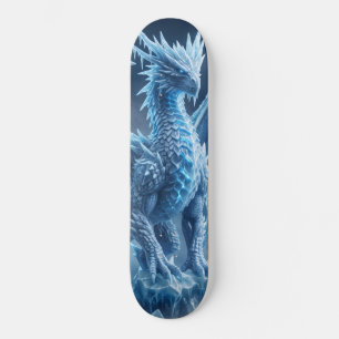 Skateboard Majestuoso Dragón de Hielo Azul