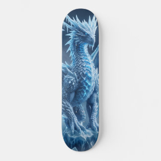 Skateboard Majestuoso Dragón de Hielo Azul