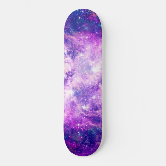 Skateboard Majestuoso espacio Verde azulado Purple Stark Nebu (Anverso)