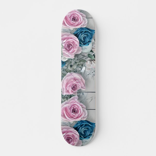 Skateboard Majestuoso Ladrillo Blanco Shabby Nautica Pale Pin (Anverso )