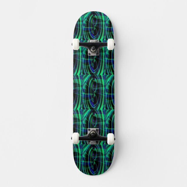 Skateboard Malachite Azurite Swirl (Anverso)