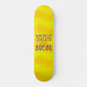 Skateboard Mamá más fría del mundo ondas amarillas