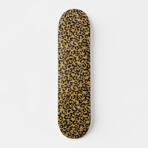 Skateboard Mancha de Leopardo Patrón de Jaguar de Pelo Dorado
