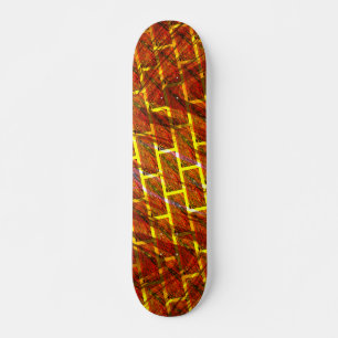Skateboard ¿Mancha roja, raspada, grilla dorada o efecto ladr