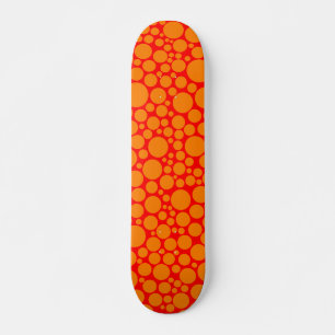 Skateboard Manchado - naranja en rojo