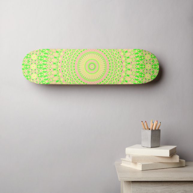 Skateboard Mandala bohemiana (Arte de pared (horz))