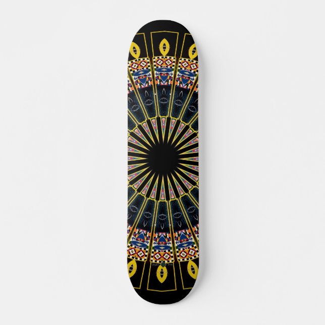 Skateboard Mandalá Círculo Completo 2 (Anverso )