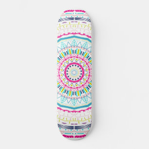 Skateboard mandala colorida
