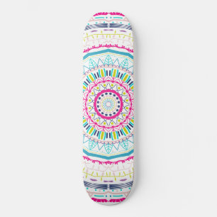 Skateboard mandala colorida