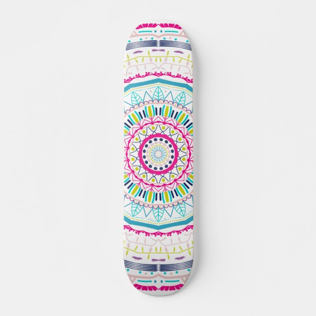 Skateboard mandala colorido (Anverso )