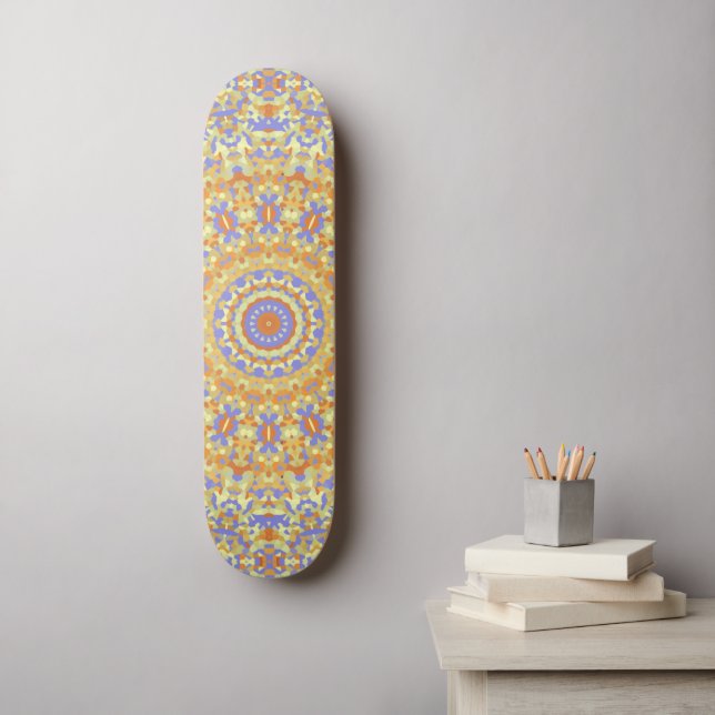 Skateboard Mandalá Colorido (Arte de la pared)