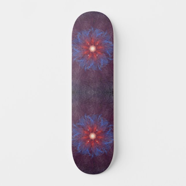 Skateboard Mandala de explosión de llama cósmica (Anverso)