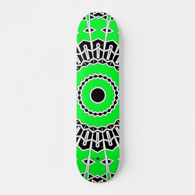 Skateboard Mandala de Prisma ( Verde ) (Anverso )
