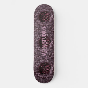 Skateboard Mandala de rosa 