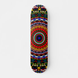 Skateboard Mandalá de Vidrio Emplomado
