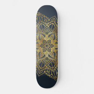 Skateboard Mandala dorada