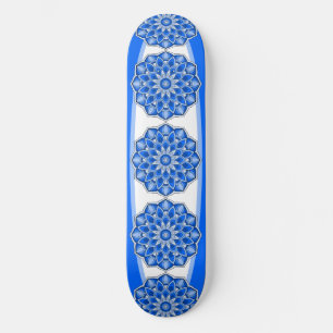 Skateboard Mandala en azul