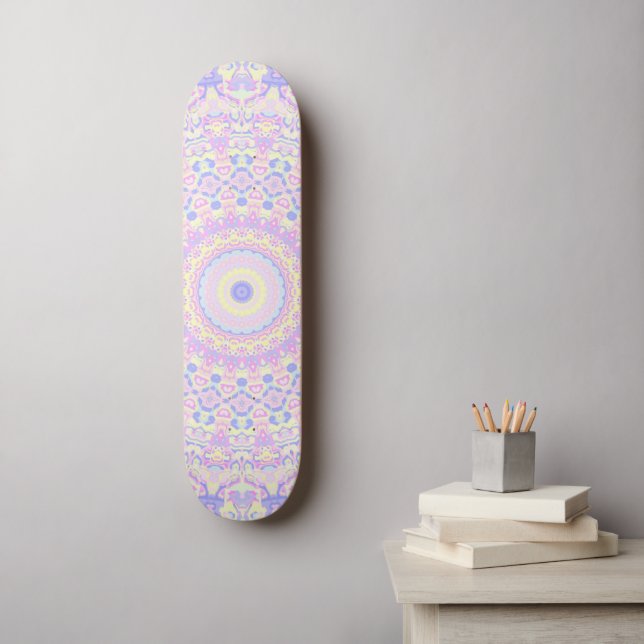 Skateboard Mandalá Hippie   (Arte de la pared)