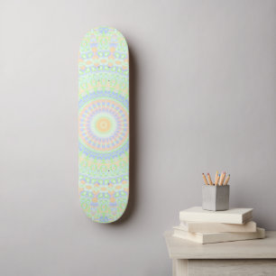 Skateboard Mandalá Hippie Colorido Groovy