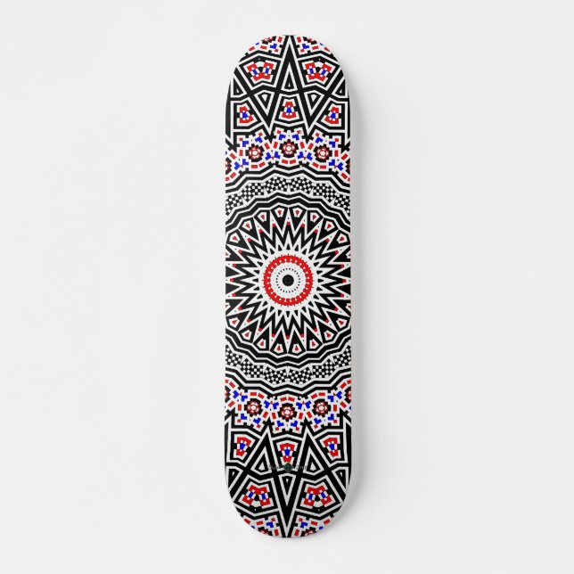 Skateboard Mandalá Mosaico (Anverso )