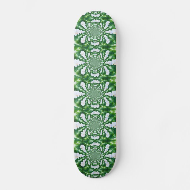 Skateboard Mandala Orquídea Blanca (Anverso)