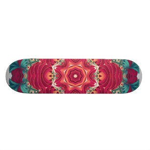 Skateboard Mandala roja de Lotus