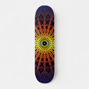 Skateboard Mandalas del espejo mágico (Arcoíris)