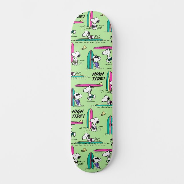 Skateboard Maní | Patrón de marea alta del océano Snoopy (Anverso)