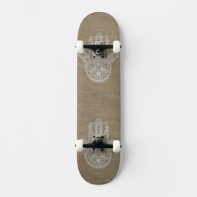 Skateboard Mano de HAMSA del amuleto del símbolo Fátima (Anverso)
