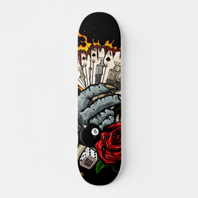 Skateboard Mano De Tarjetas (Anverso )