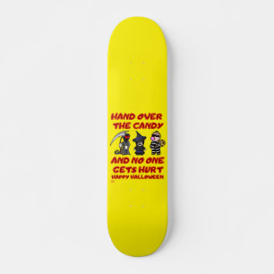 Skateboard "MANO SOBRE LA VELA" divertido halloween